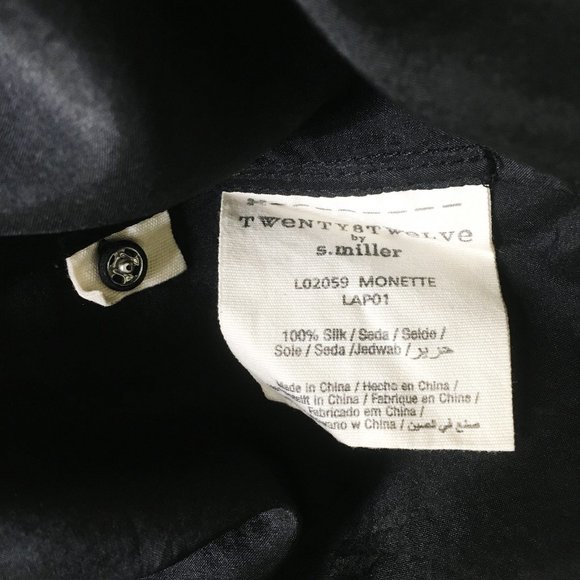 TWENTY8TWELVE Silk Monette Tie Dress - Black - Picture 8 of 10